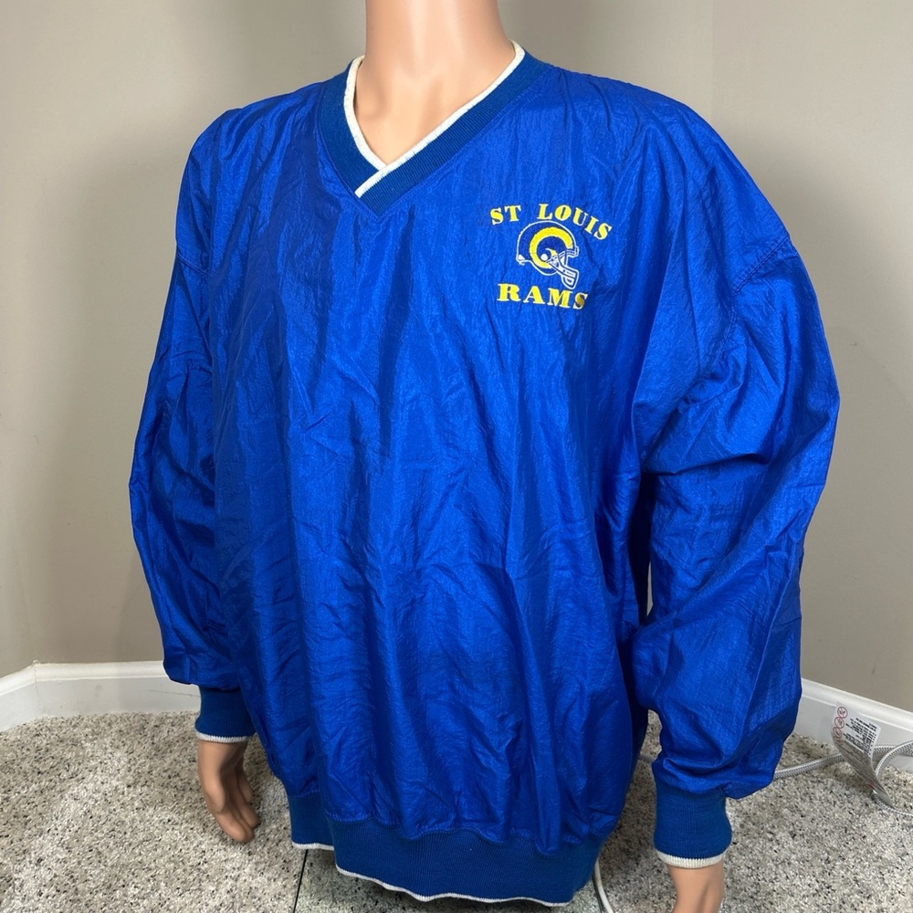 Vintage St. Louis Rams Blue Pullover Jacket
